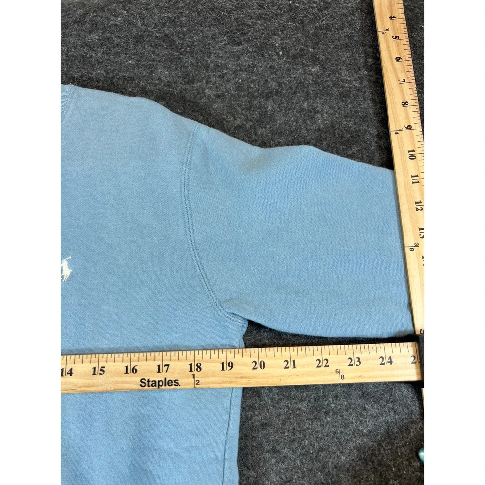 VTG 90s Polo Ralph Lauren Sport Crewneck Sweatshirt Womens Baby Blue Medium 80s